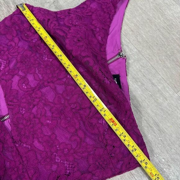 NBD × Naven Elina One Shoulder Waist Cut Out Lace Mini Dress, Magenta Women’s S - Picture 10 of 15